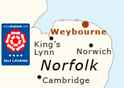 North Norfolk coastal location of Weybourne Holiday Cottages
