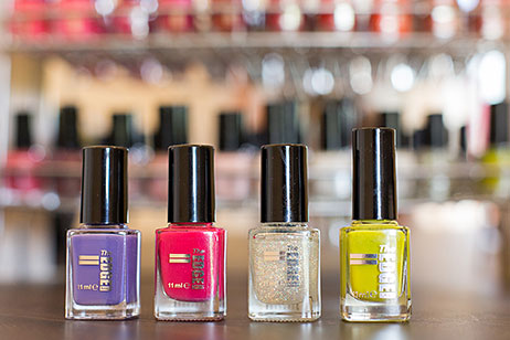 Bottles of The Edge nail colours
