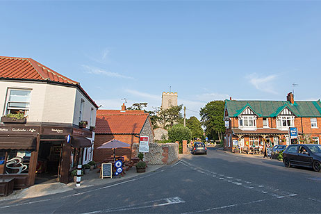 Weybourne's shop, church, and pub